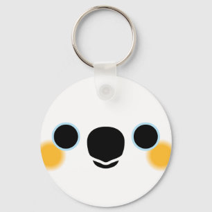 The face of a Citron-crested cockatoo Key Ring