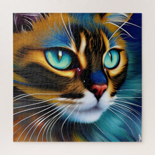 The Face of a cute Lynx point Siamese Jigsaw Puzzle