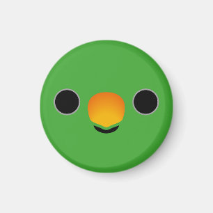The face of a Eclectus Parrot (Male) Magnet