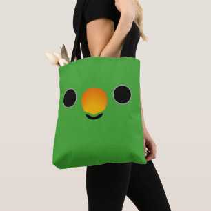 The face of a Eclectus Parrot (Male) Tote Bag