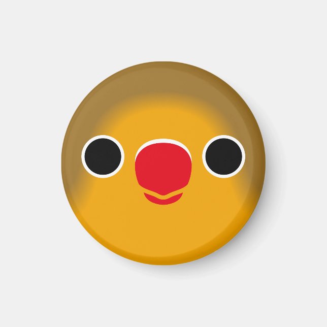 The face of a fischer's lovebird magnet (Front)
