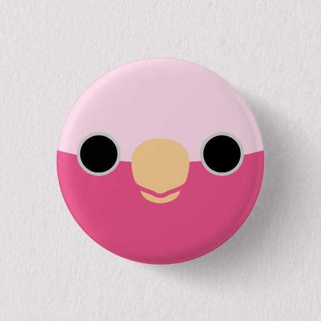 The face of a Galah 3 Cm Round Badge (Front)