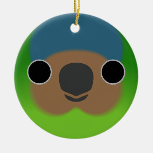 The face of a Geelvink pygmy parrot Ceramic Tree Decoration