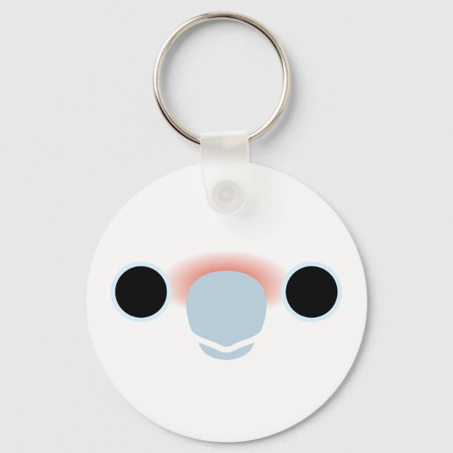 The face of a Goffin's cockatoo Key Ring (Front)