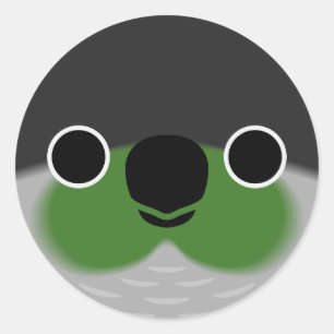 The face of a Green-cheeked parakeet Classic Round Sticker