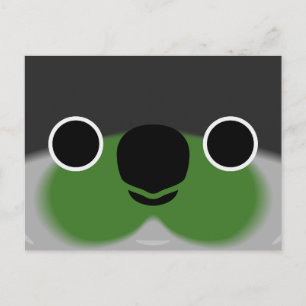 The face of a Green-cheeked parakeet Holiday Postcard