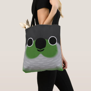 The face of a Green-cheeked parakeet Tote Bag