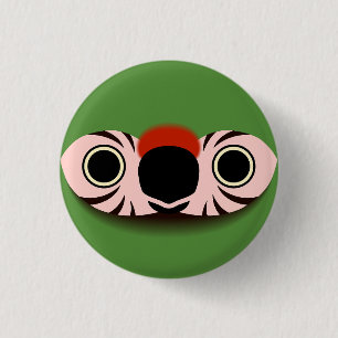 The face of a Military macaw 3 Cm Round Badge