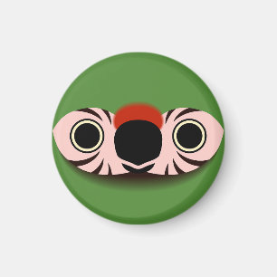 The face of a Military macaw Magnet