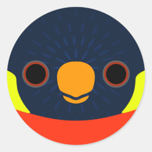 The face of a Mitchell's Lorikeet Classic Round Sticker