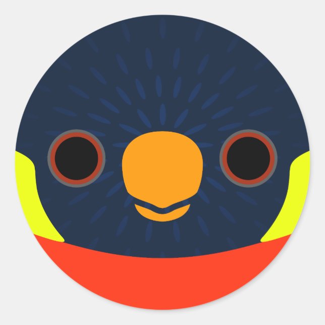 The face of a Mitchell's Lorikeet Classic Round Sticker (Front)