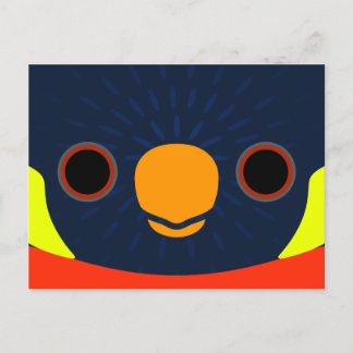 The face of a Mitchell's Lorikeet Holiday Postcard