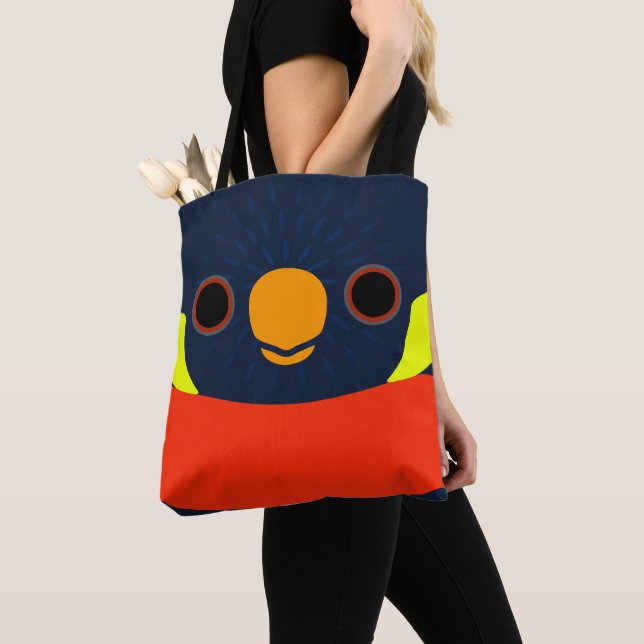 The face of a Mitchell's Lorikeet Tote Bag (Close Up)