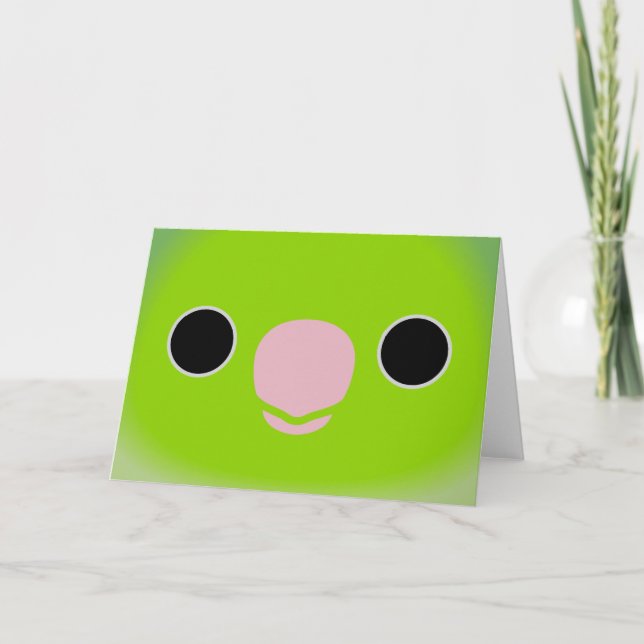 The face of a normal female Pacific parrotlet Card (Front)