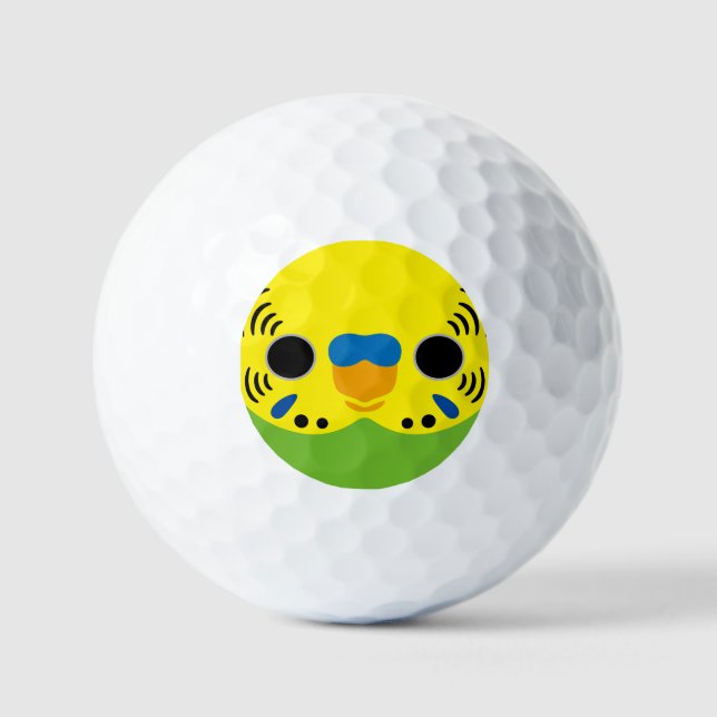 The face of a normal male budgie golf balls (Front)