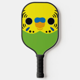 The face of a normal male budgie pickleball paddle