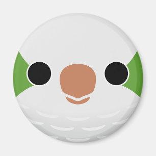 The face of a Normal Monk Parakeet Magnet