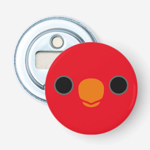 The face of a Obi violet-necked lory Bottle Opener