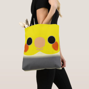 The face of a Pied male cockatiel Tote Bag