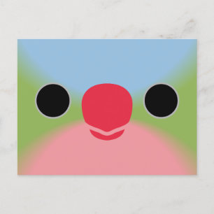The face of a Princess Parrot Holiday Postcard