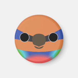 The face of a Red-breasted pygmy parrot Magnet