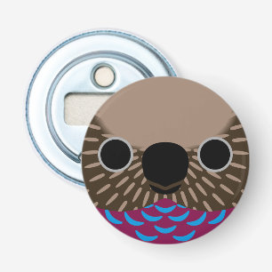 The face of a Red-fan parrot Bottle Opener