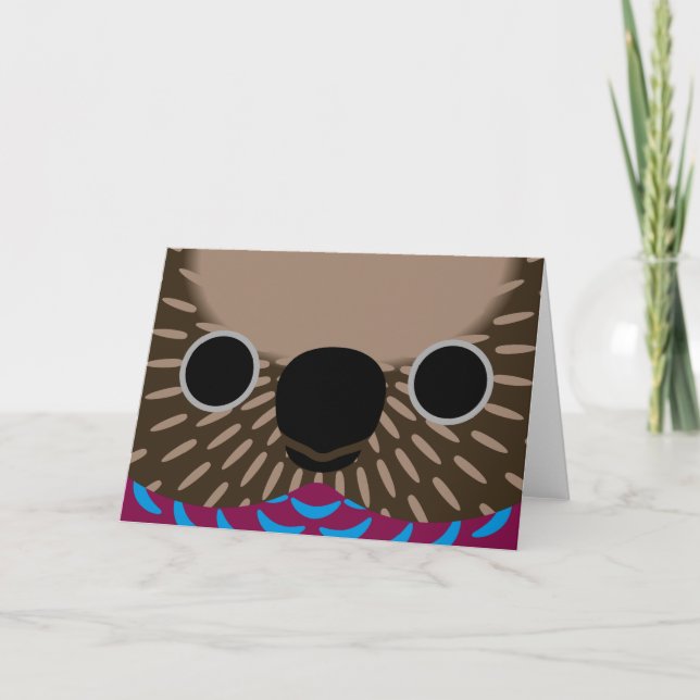 The face of a Red-fan parrot Card (Front)