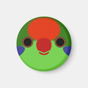 The face of a Red-fronted lorikeet Magnet
