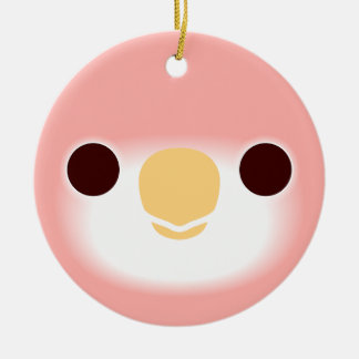 The face of a Rubino Bourke's parrot Ceramic Tree Decoration