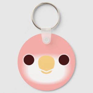 The face of a Rubino Bourke's parrot Key Ring