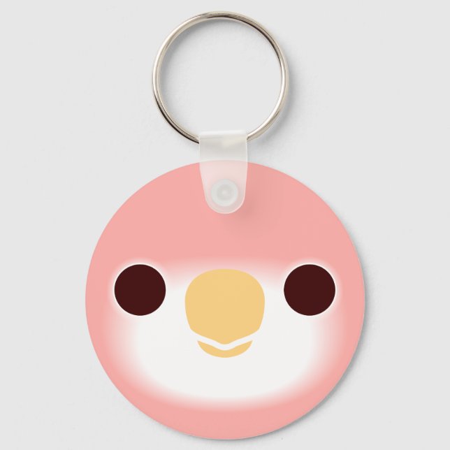The face of a Rubino Bourke's parrot Key Ring (Front)