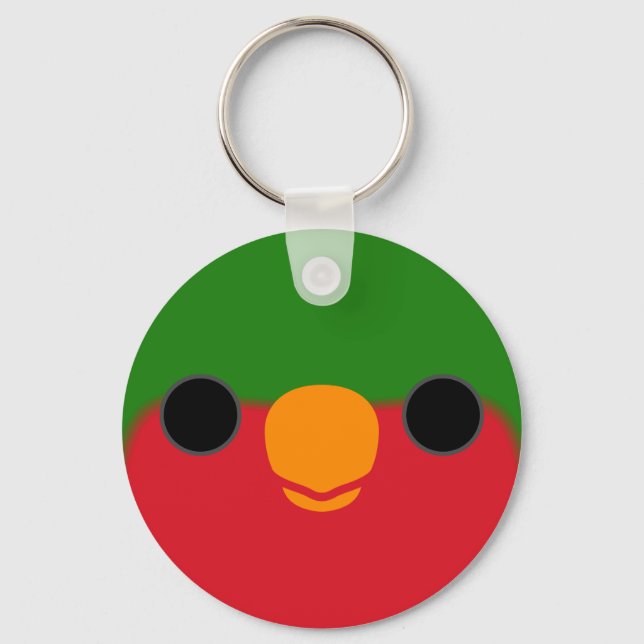 The face of a Stephen's lorikeet Key Ring (Front)