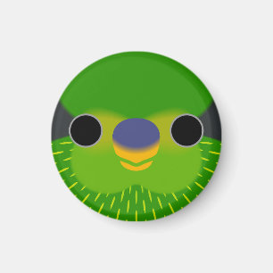 The face of a Striated lorikeet Magnet
