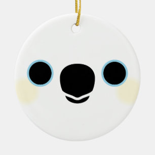 The face of a Triton cockatoo Ceramic Tree Decoration