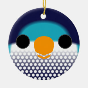 The face of a Ultramarine lorikeet Ceramic Tree Decoration