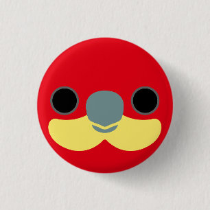 The face of a Western rosella 3 Cm Round Badge