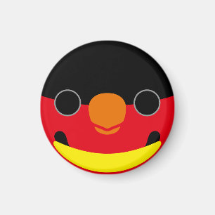 The face of a Yellow-bibbed Lory Magnet