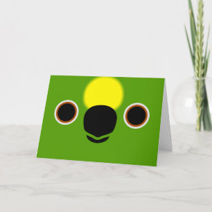 The face of a Yellow-crowned amazon Card