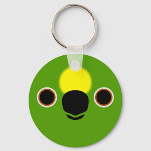The face of a Yellow-crowned amazon Key Ring