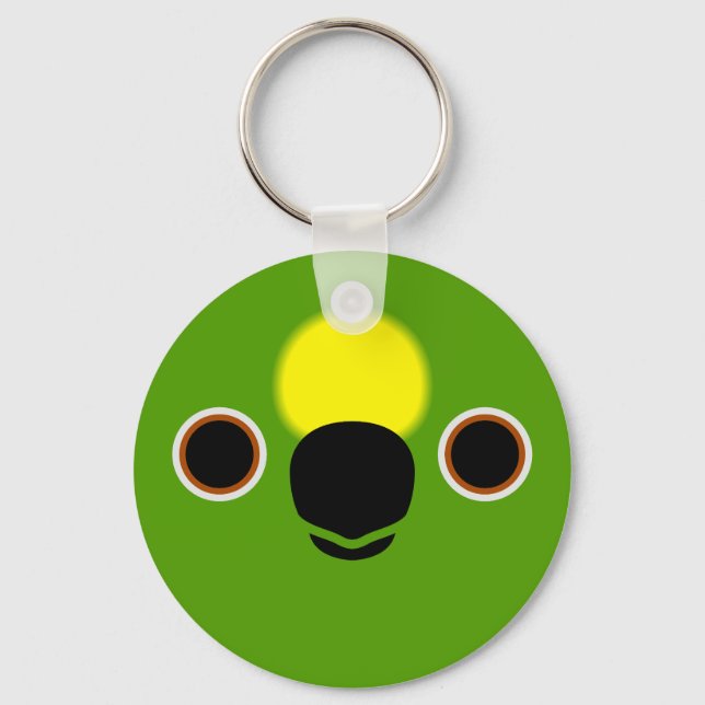 The face of a Yellow-crowned amazon Key Ring (Front)