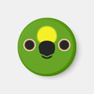The face of a Yellow-crowned amazon Magnet