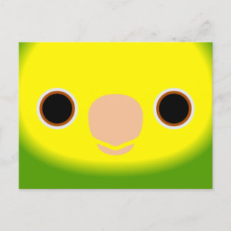 The face of a Yellow-headed amazon Holiday Postcard