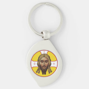 The Face Of Christ Orthodox Icon Key Ring