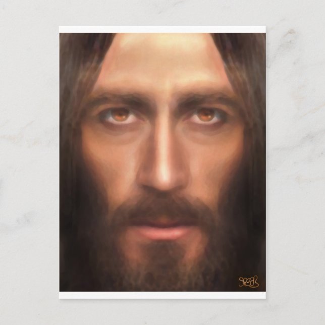 The face of Jesus Postcard (Front)