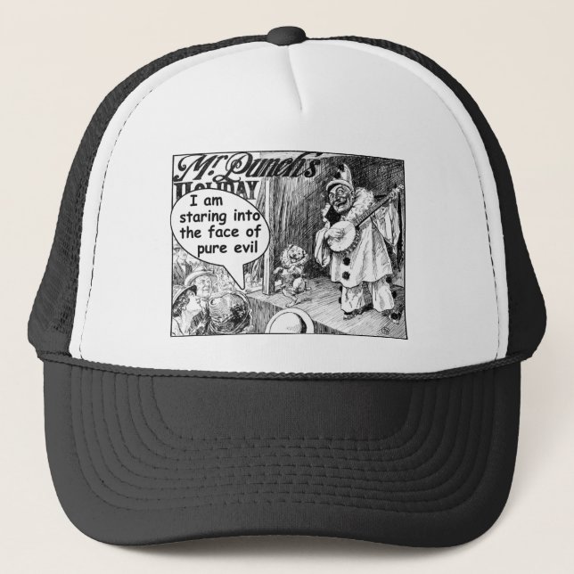 The Face of Pure Evil (Banjo Clown) Trucker Hat (Front)