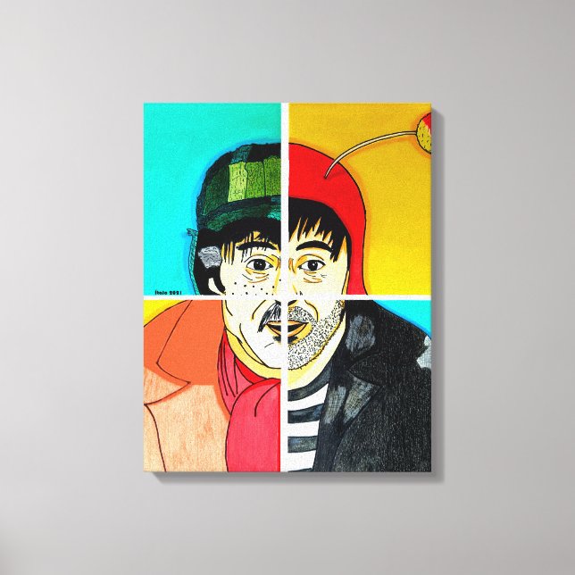 The faces of Chespirito Canvas Print (Front)