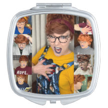 The Faces of Pammy Compact Mirror
