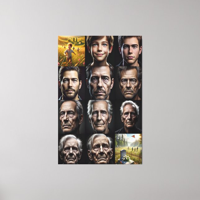 The Faces of Time: A Journey Through Life Canvas Print (Front)
