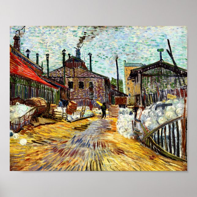 The Factory (1887) by Vincent Van Gogh  Poster (Front)