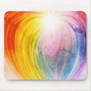 The Faded Heart of Love on a Thick Laptop Mouse Pad